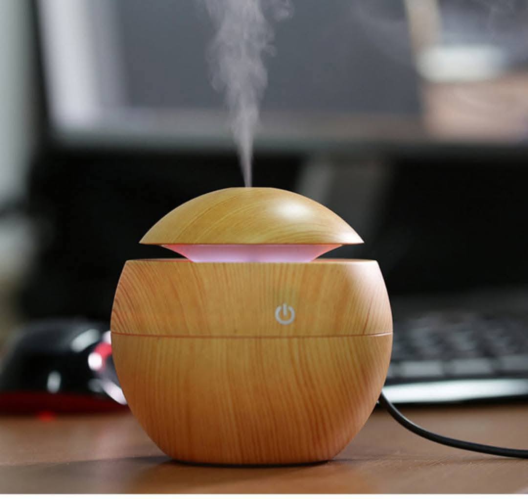 Mini Difuzor aroma terapie, stejar deschis, 200 ml