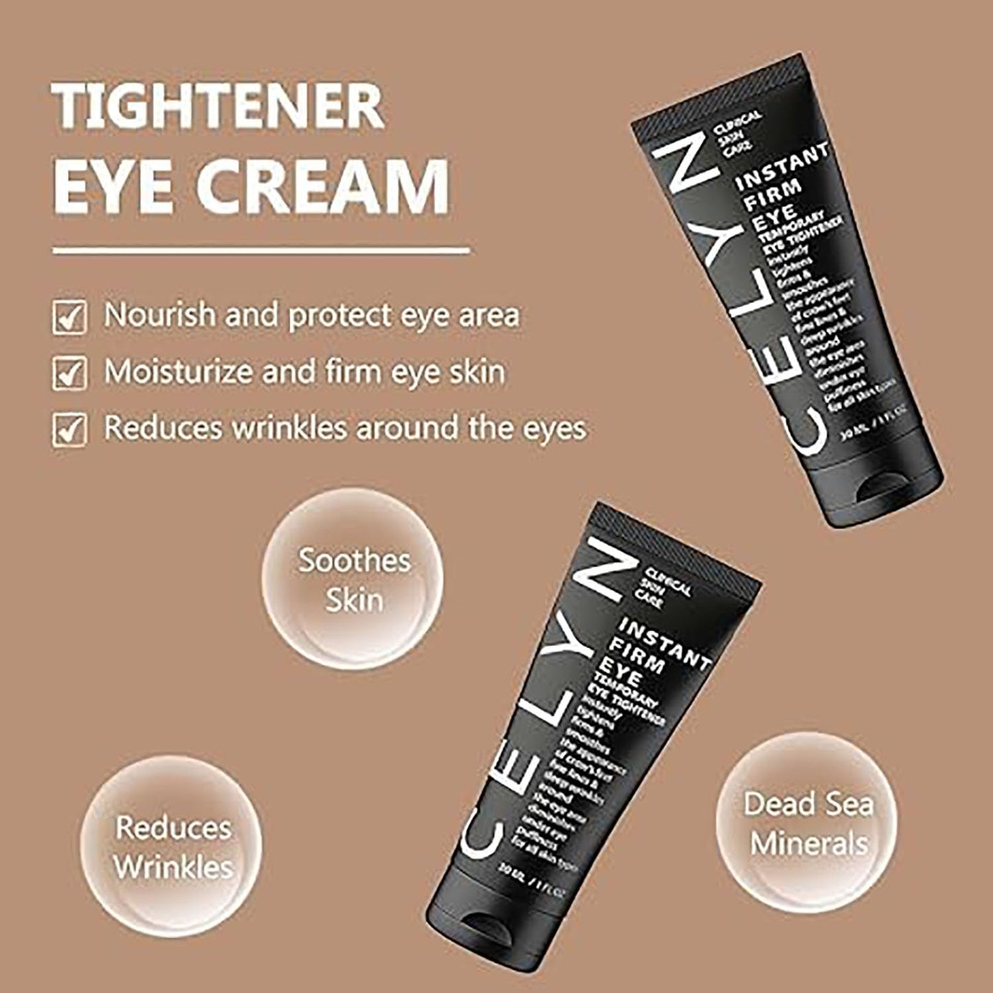 Cremă pentru ochi Celyn, Reduce pungile de ochi, Cercuri întunecate