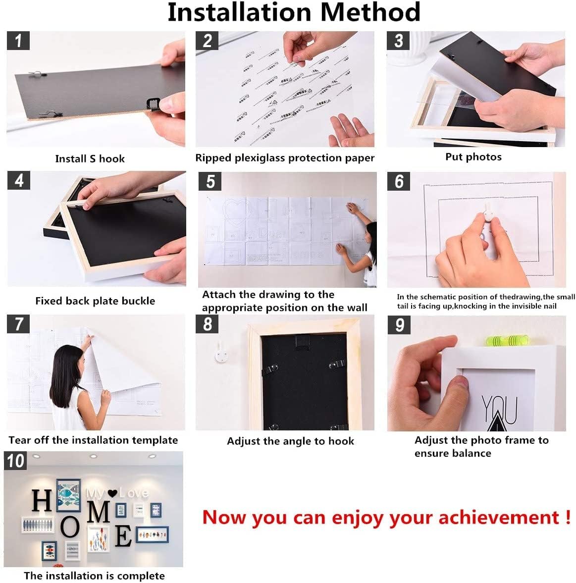 Rama tablou din lemn masiv combinat decorare perete, living ,dormitor sufragerie