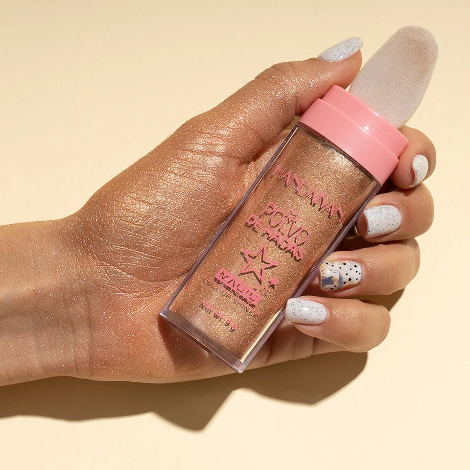 Iluminator Pudra cu Glitter, potrivit pentru fata, corp si par, 03 Aur, 9g