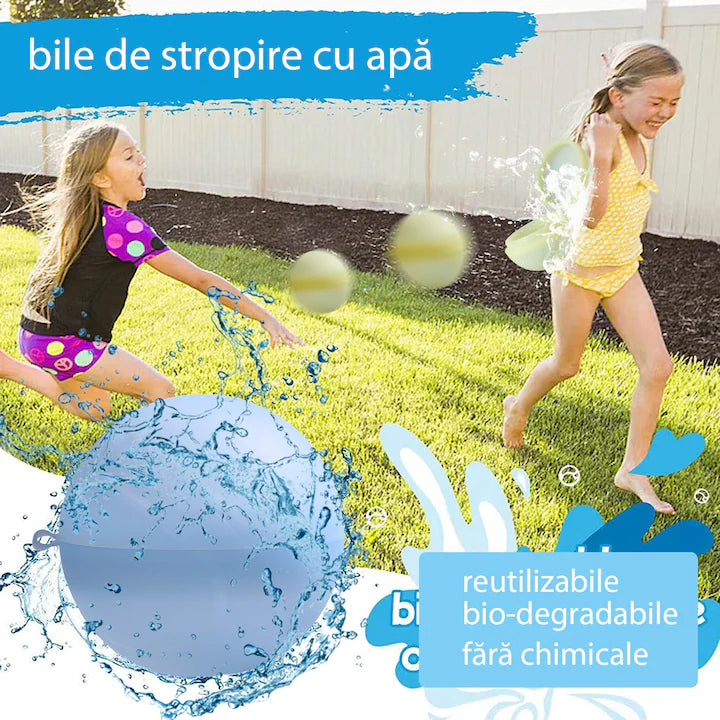 Set 20 baloane cu apa reutilizabile, multicolore, 6cm