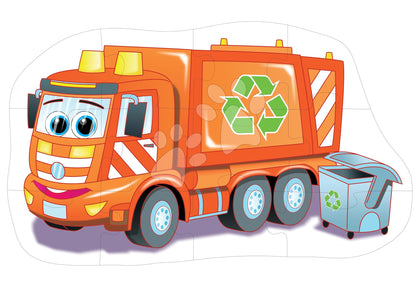Maxi Puzzle de 12buc Poza cu camionul de gunoi