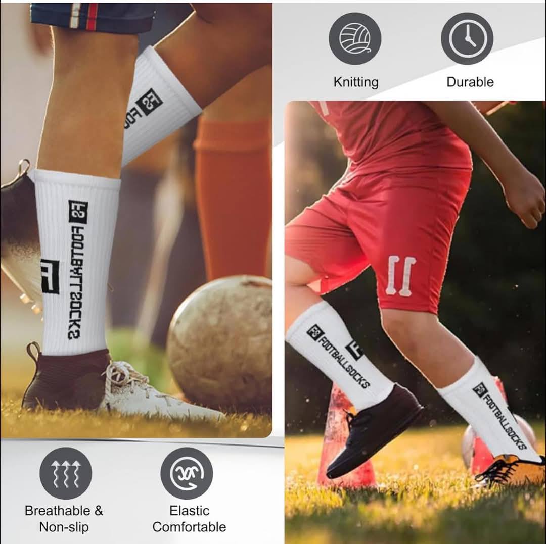 Set 6 perechi de sosete de fotbal, marime universala39-45, anti-frecare,Multicolor