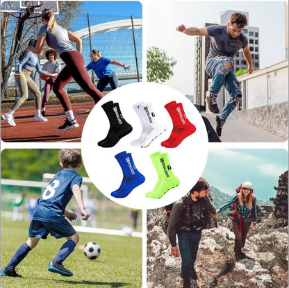 Set 6 perechi de sosete de fotbal, marime universala39-45, anti-frecare,Multicolor