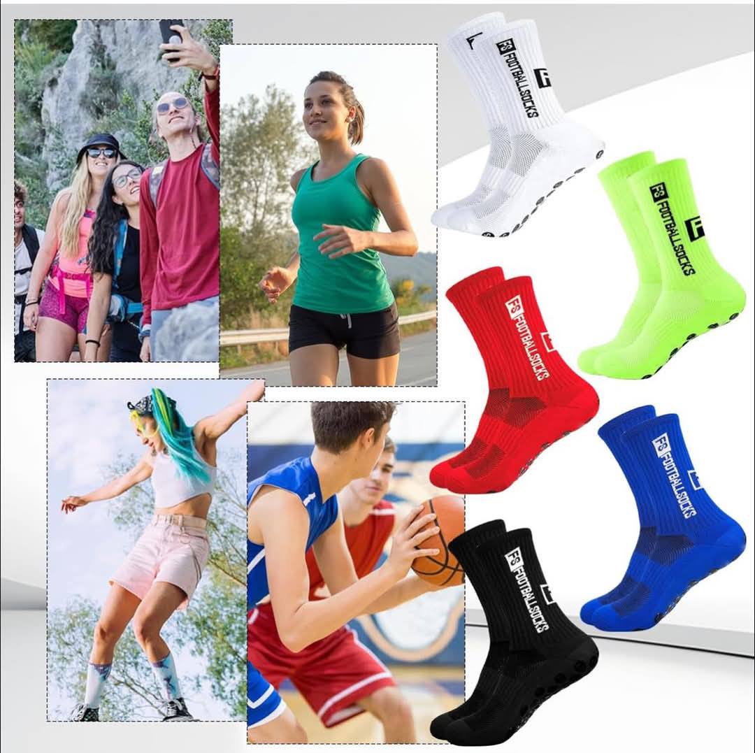 Set 6 perechi de sosete de fotbal, marime universala39-45, anti-frecare,Multicolor