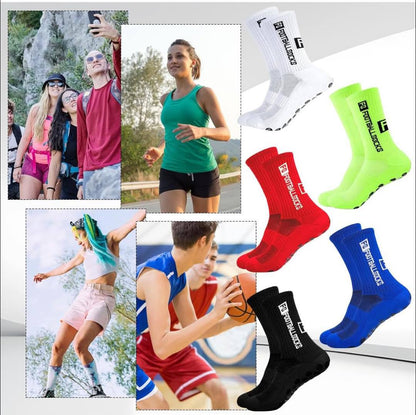 Set 6 perechi de sosete de fotbal, marime universala39-45, anti-frecare,Multicolor