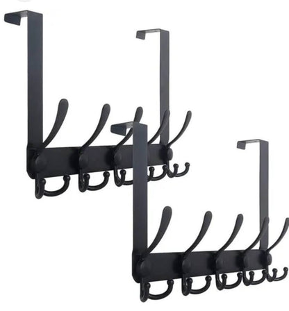 Set 2 suporturi pentru usa,pentru umeras,haine,prosoape, negru