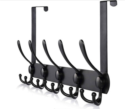 Set 2 suporturi pentru usa,pentru umeras,haine,prosoape, negru
