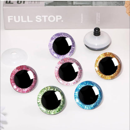 60 buc,Set Ochi de Siguranta cu Glitter Colorat pentru Jucarii de Plus