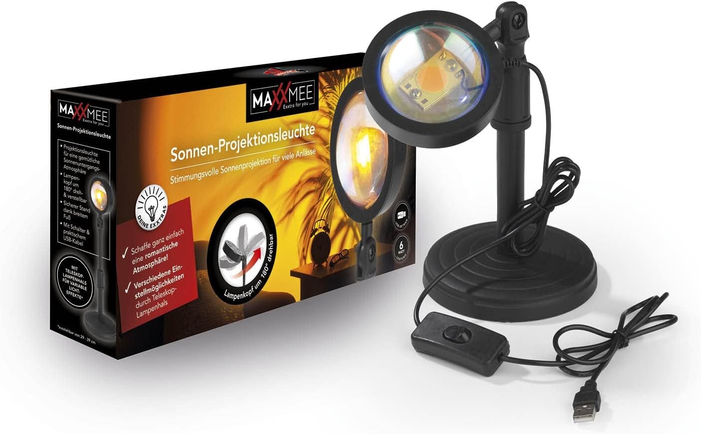 Proiector cu lampa, efect de apus de soare,Maxxmee
