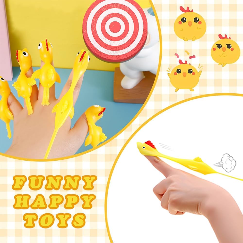 Set de 26 Jucarii interactive, Pui zburatori cu prastie