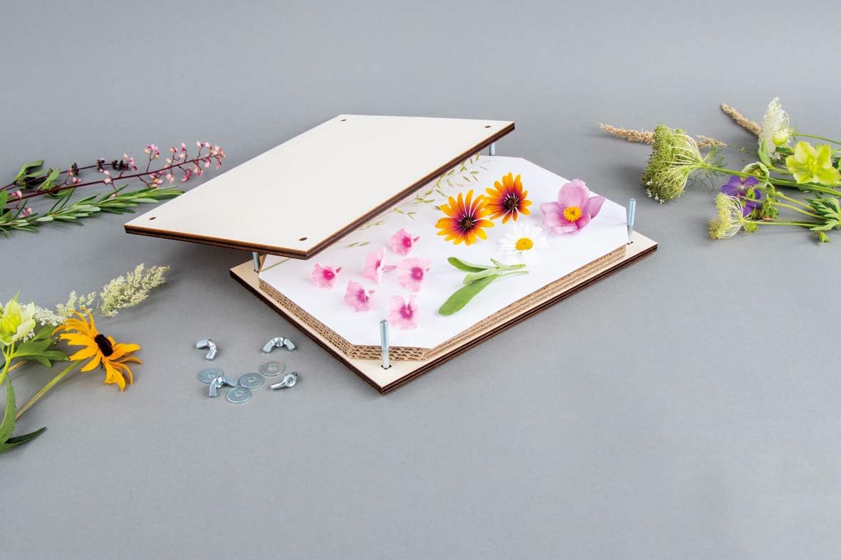 Presă de flori din lemn A4 – usucă ușor și păstrează plantele și florile