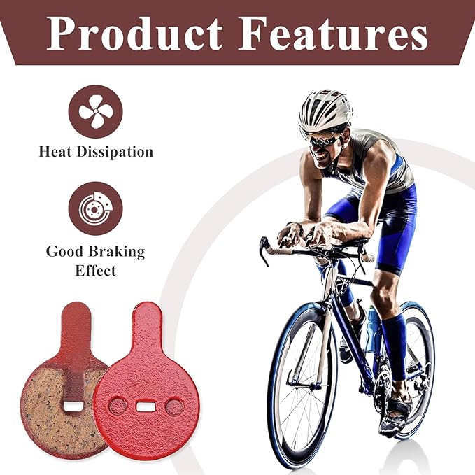 4 perechi de plăcuțe de frână rotunde pentru biciclete, biciclete de munte