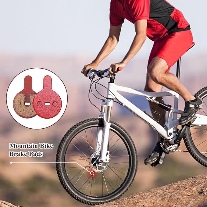 4 perechi de plăcuțe de frână rotunde pentru biciclete, biciclete de munte