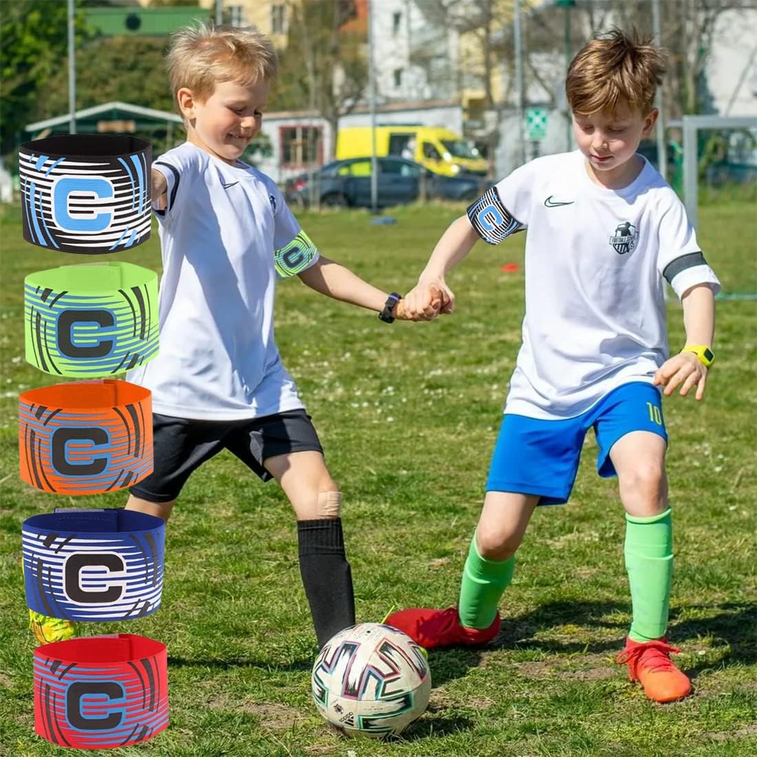 Brațul căpitanului, fotbal, flexibil, reglabil set de 5 buc