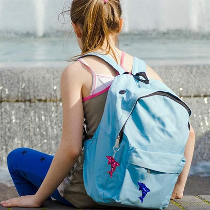 Pachet de 10 brelocuri cu delfini, brelocuri pentru fete, brelocuri cu paiete, breloc pentru copii