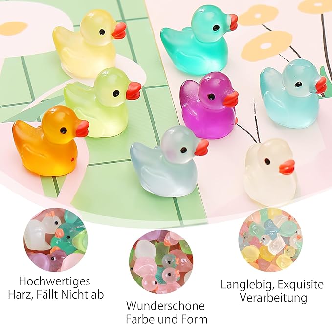 Set 120 Figurine Rate Mini Luminoase din Rasina pentru Decoratiuni DIY, Multicolor