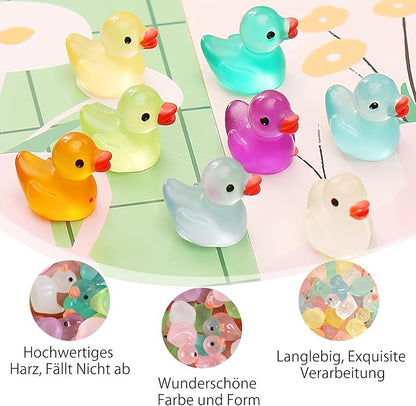 Set 120 Figurine Rate Mini Luminoase din Rasina pentru Decoratiuni DIY, Multicolor