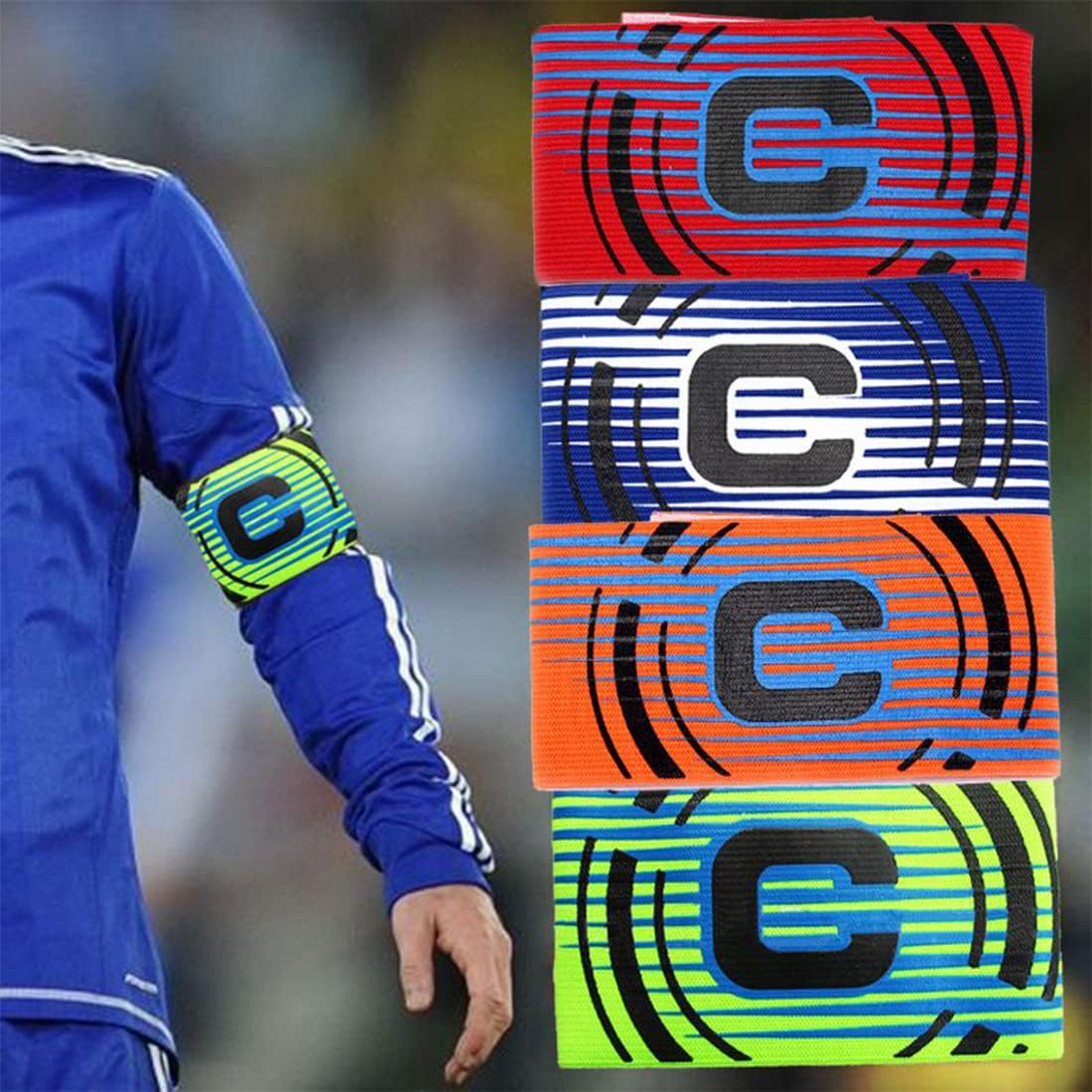 Brațul căpitanului, fotbal, flexibil, reglabil set de 5 buc