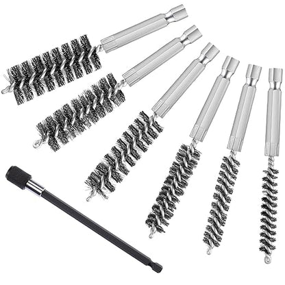 Perie de sârmă rotundă, diametru perie cilindrică de sârmă cu 6 bucăți