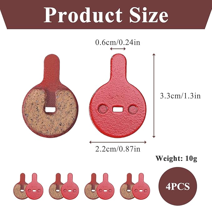 4 perechi de plăcuțe de frână rotunde pentru biciclete, biciclete de munte