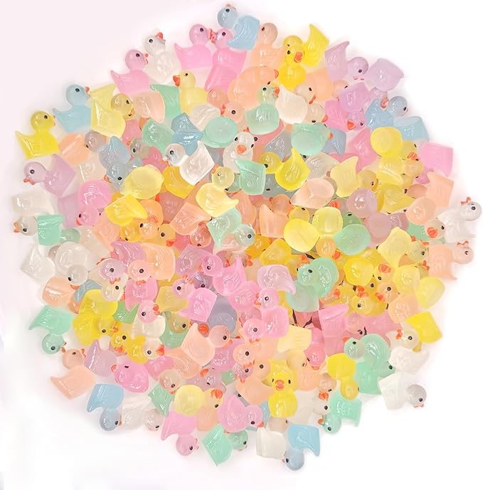 Set 120 Figurine Rate Mini Luminoase din Rasina pentru Decoratiuni DIY, Multicolor