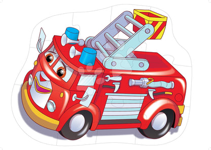 Maxi Puzzle de 12buc Mașină de pompieri