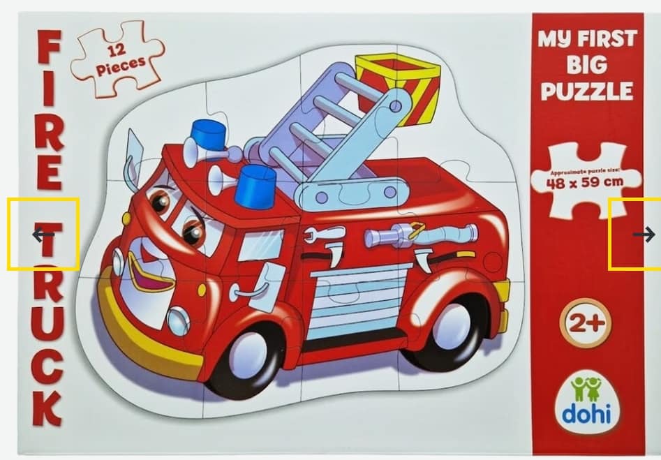 Maxi Puzzle de 12buc Mașină de pompieri