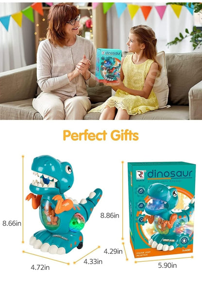Jucărie cu dinozaur rotativ la 360 de grade cu muzică și proiecție luminoasă, jucarie interactiva