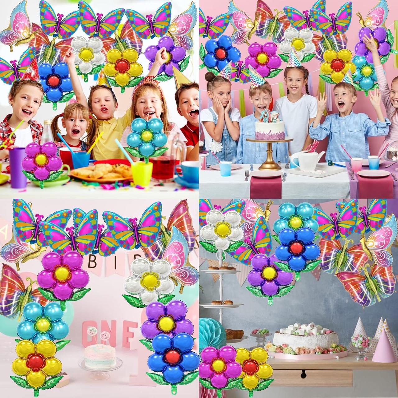 Set Baloane din folie, VLINDER, 14 buc, multicolor, 2 modele, 30x45cm