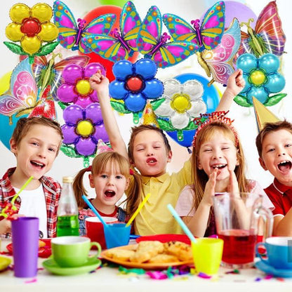 Set Baloane din folie, VLINDER, 14 buc, multicolor, 2 modele, 30x45cm