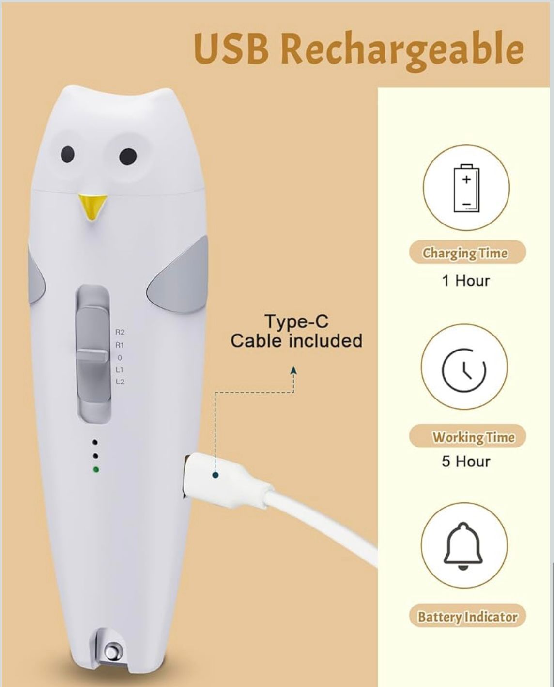 Set de îngrijire unghii Lictin, 26 în 1, 6 capete de șlefuire, gri