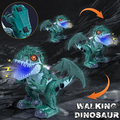 Jucărie de dinozaur  pentru copii cu apă pulverizată, dragon de jucărie cu lumini