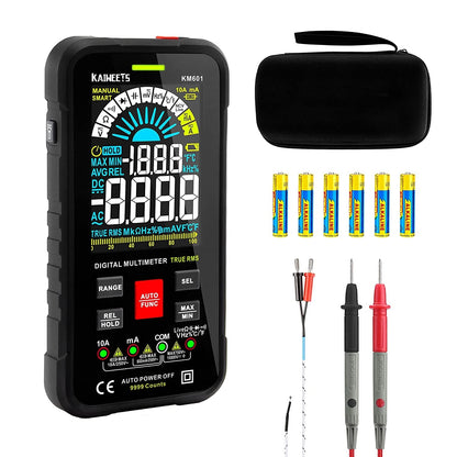 Multimetru digital smart, tester AC/DC CAT III 1000V CAT IV 600V True RMS,Kaiweets KM601