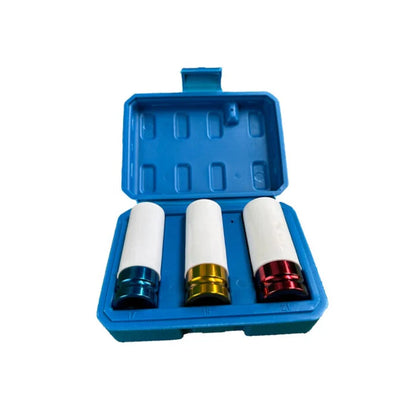 Set 3 chei tubulare cu proiectie pentru jante aliaj, 17-19-21 mm