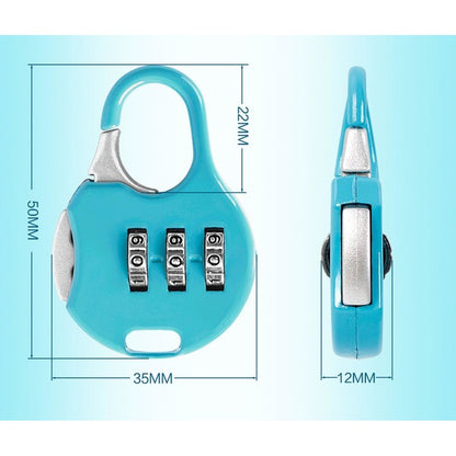 Set 8 Lacat pentru valiza, JENUOS®, 3 cifre, 50x35x12 mm, Multicolor