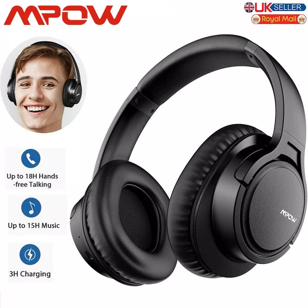 Casti bluetooth, wireless Mpow H7,cu sunet puternic de bas,