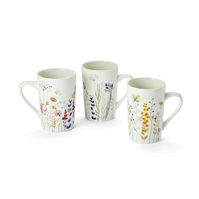 Set de 3 căni Weltbild „Flores” 385ml